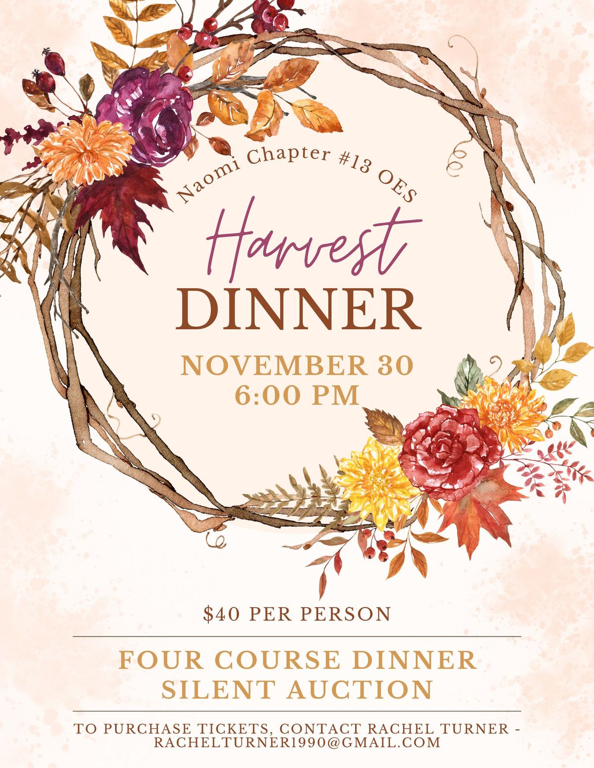 Naomi Chapter OES Harvest Dinner