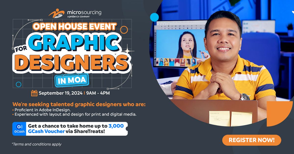 MicroSourcing Open House Event for Graphic Designers in MoA!