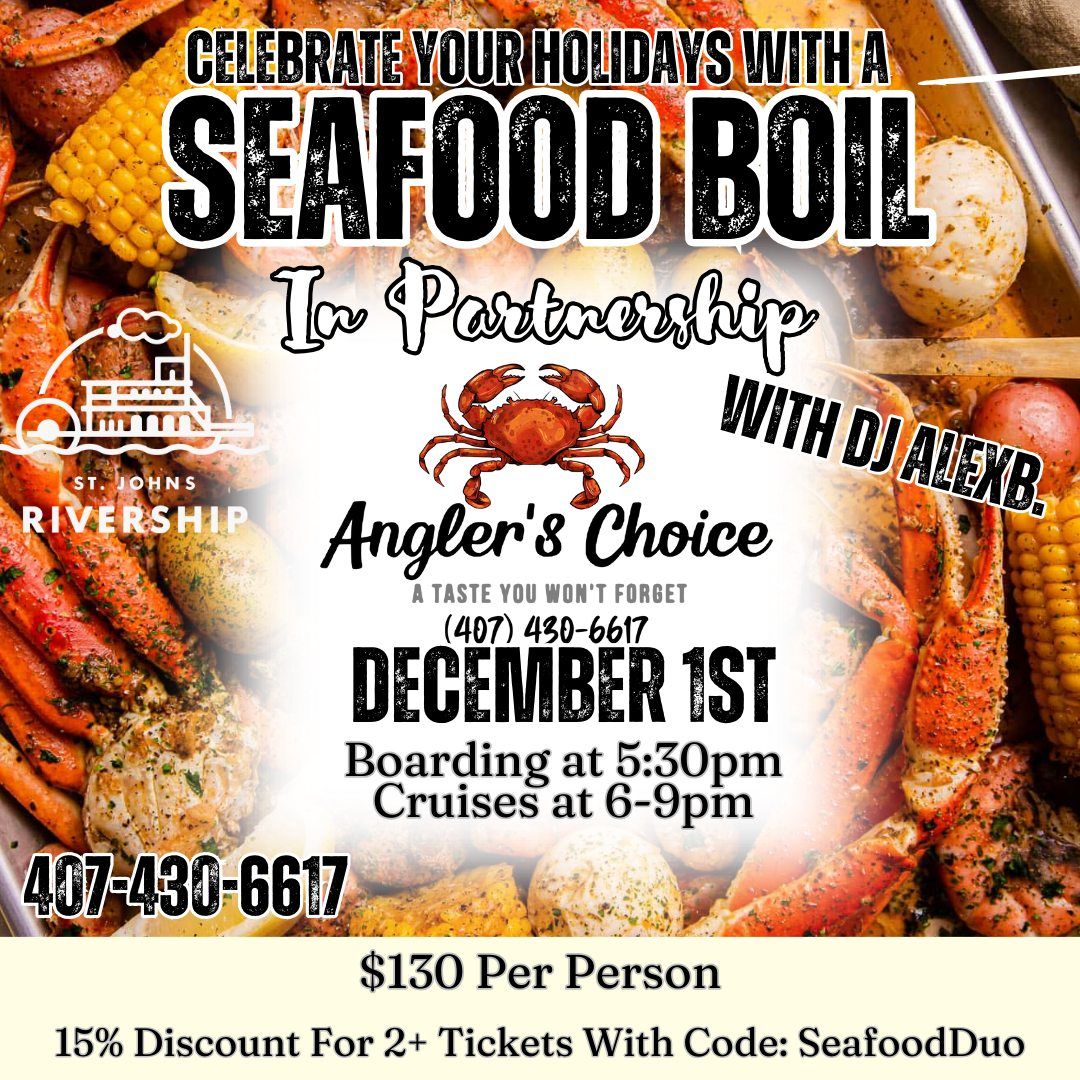 **LIMITED TICKETS AVAILABLE** Holiday Seafood Boil W\/ Angler's Choice Seafood On the Barbara Lee!