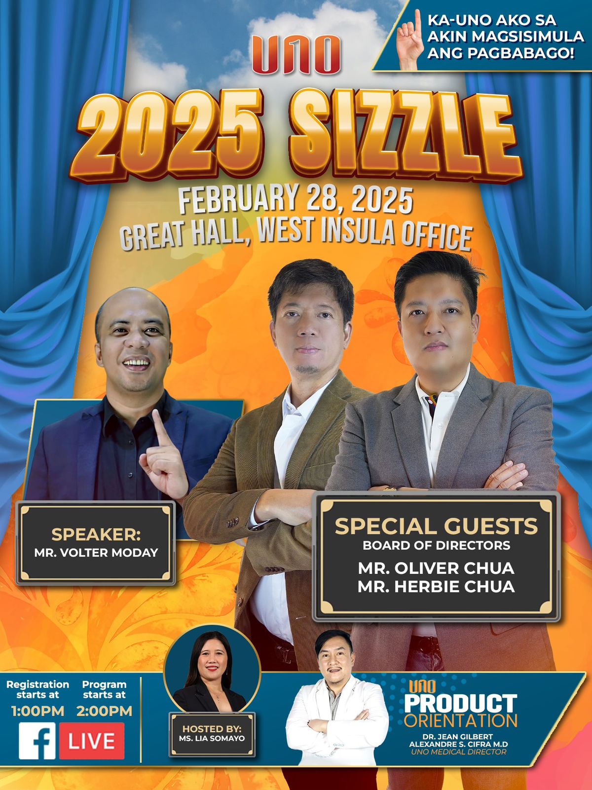 FEB. 28, 2025 MONTHLY SIZZLE with Speakers VOLTER MODAY & Dr. Andre Cifra, Hosted by Ms. Lia Somayo