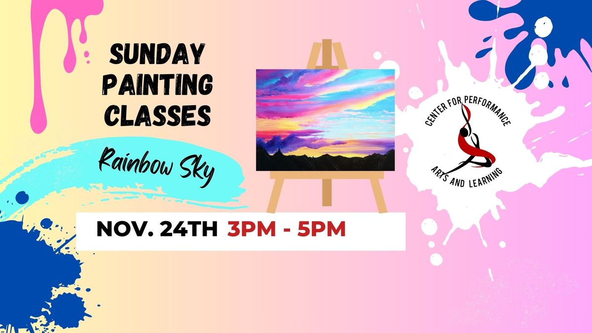 Rainbow Sky Painting Class @ Cen4pal