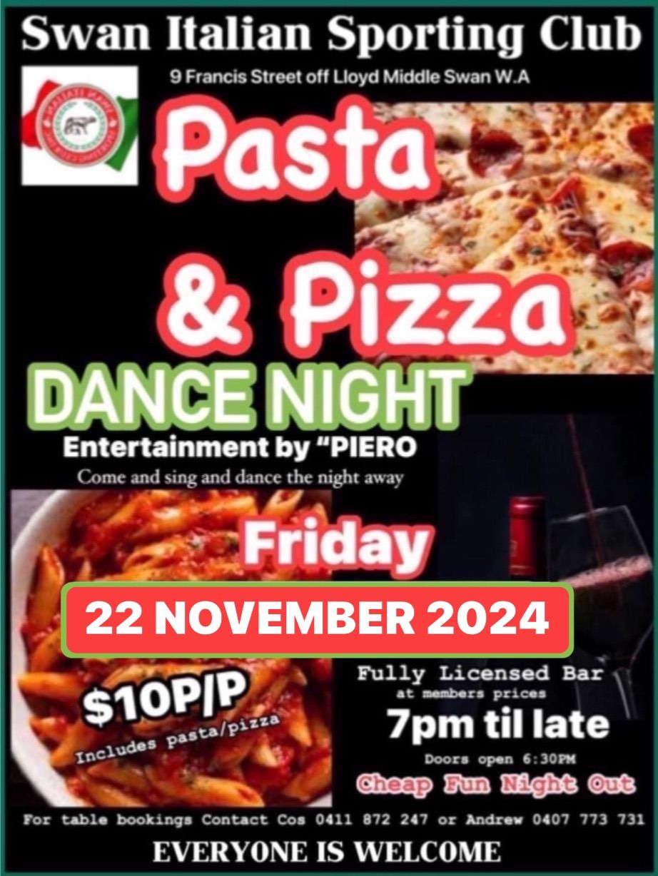 PASTA & PIZZA - DANCE NIGHT with \u201cPIERO\u201d