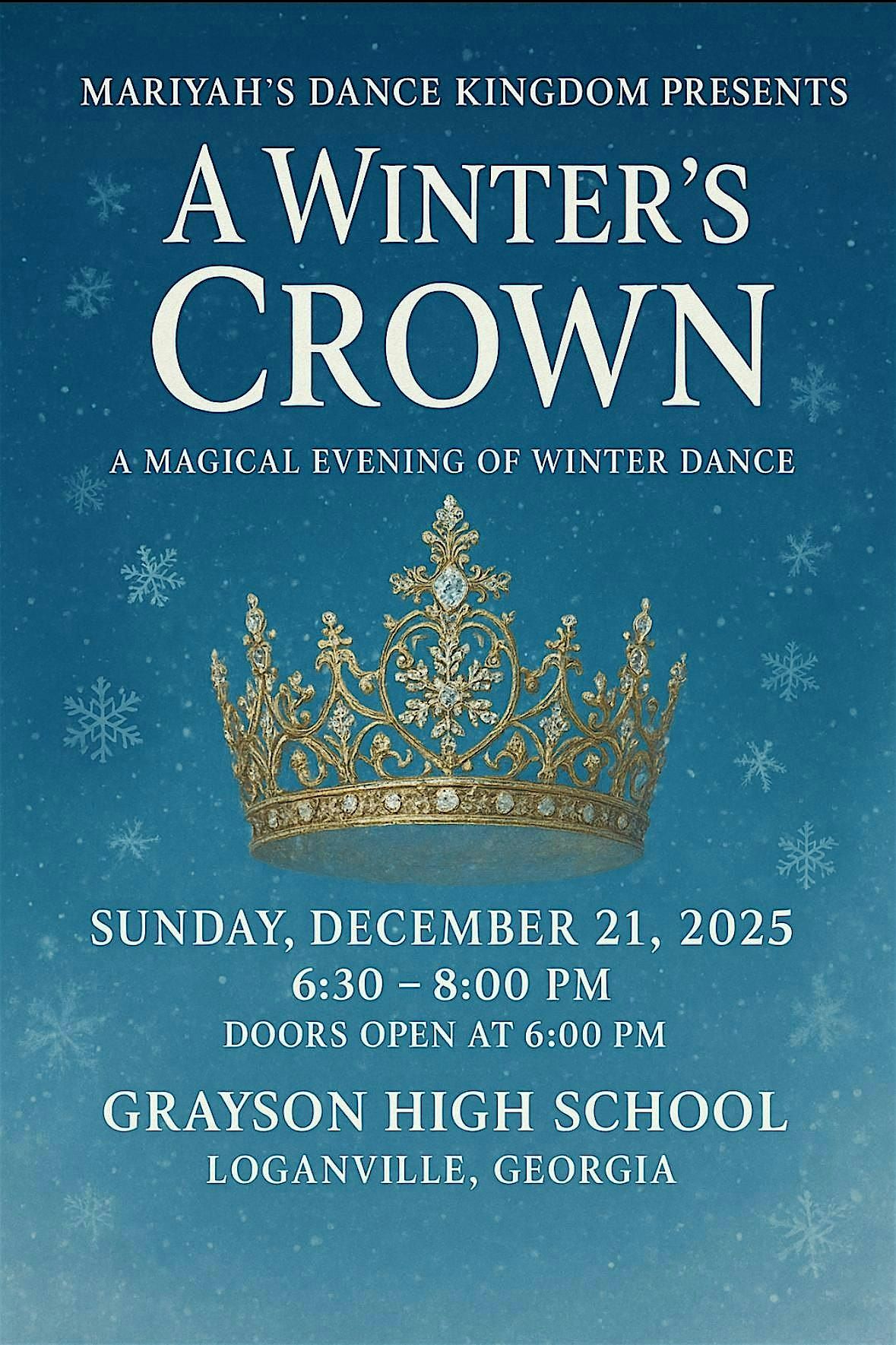 Mariyah\u2019s Dance Kingdom presents: A Winter\u2019s Crown