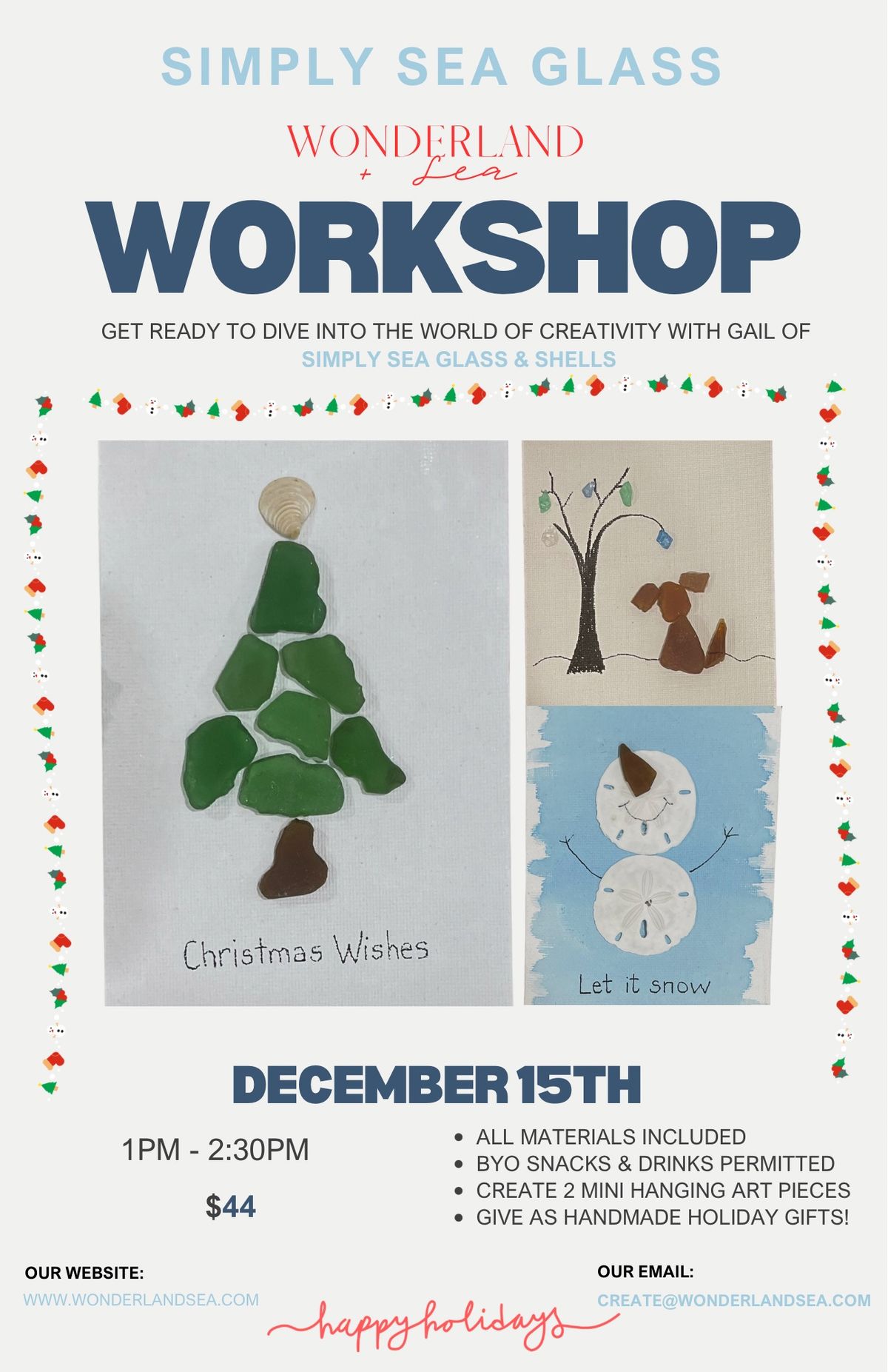 Holiday Seaglass & Shell Workshop