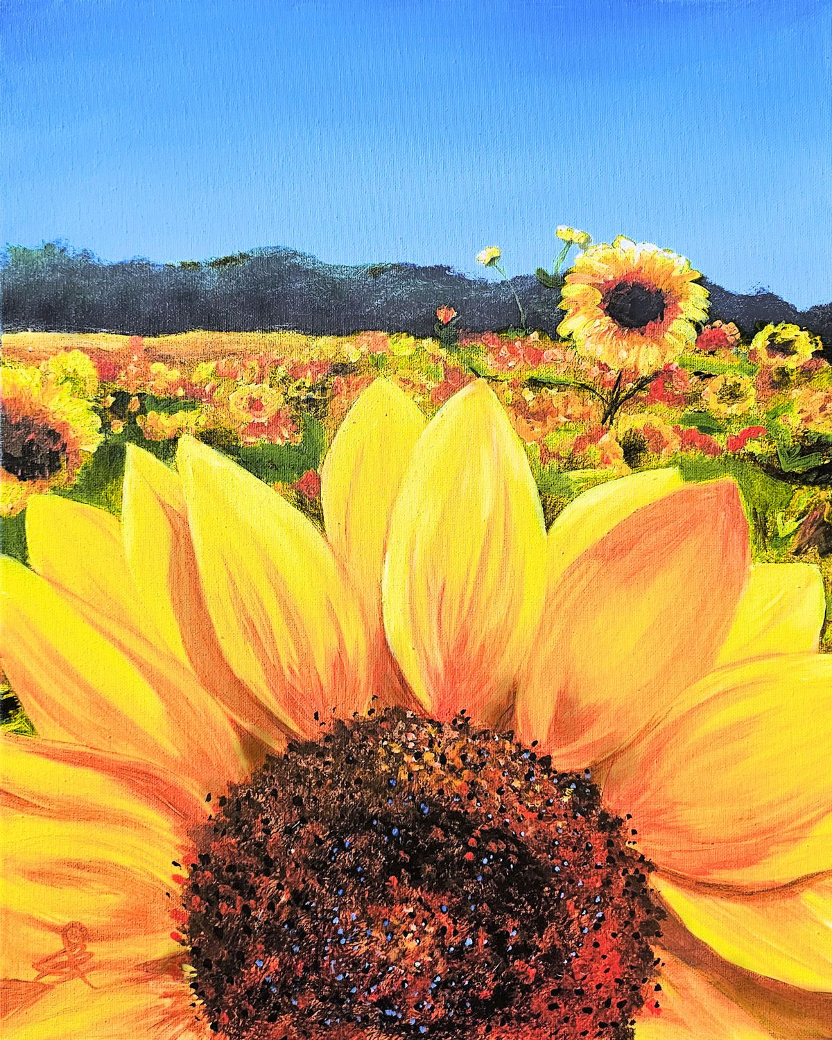 Adult Sunflower Summer Paint & Sip April 12th 6pm-9pm