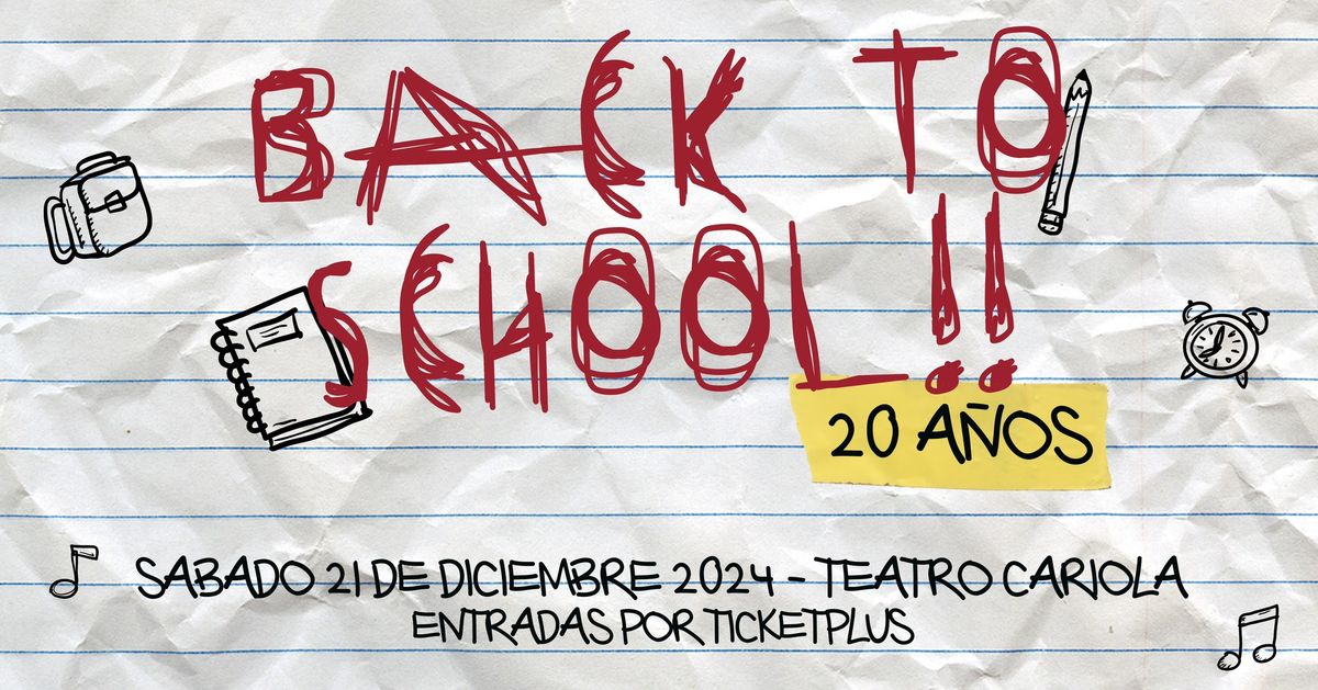 BACK TO SCHOOL!! 20 A\u00d1OS \/ HED PE + ADEMA