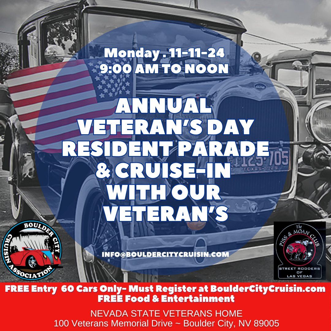 Annual Veteran\u2019s Day Resident Parade and Cruise-In with Our Veterans