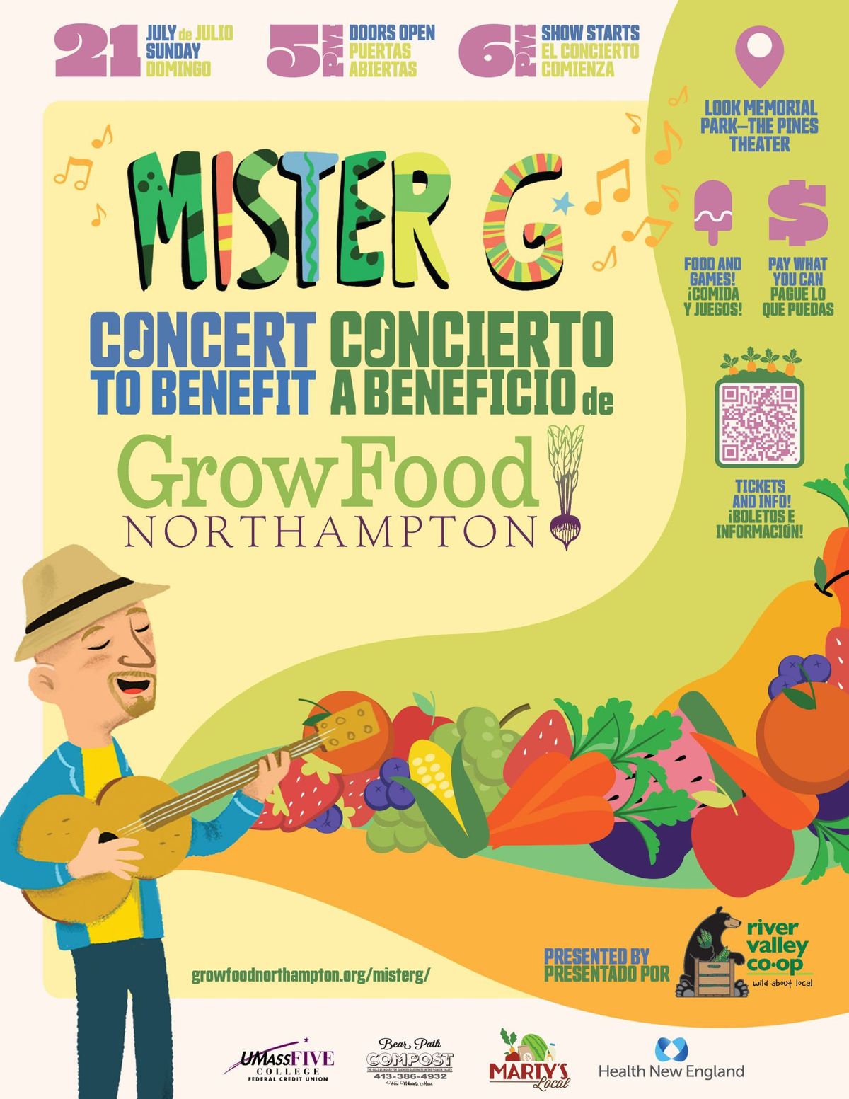 MISTER G to Benefit Grow Food Northampton!