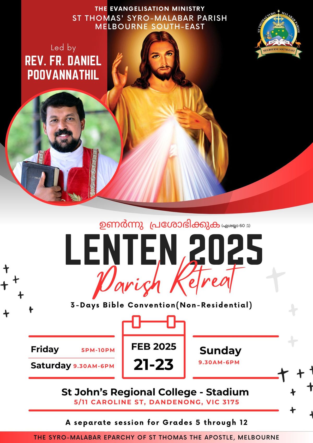 Lenten Retreat led by Rev. Fr. Daniel Poovannathil