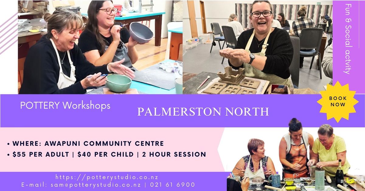 Fun & Social Pottery Workshop - PALMERSTON NORTH