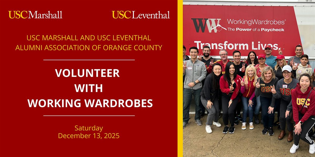 USC MLAA OC: Volunteer with Working Wardrobes - 12\/13 in Irvine