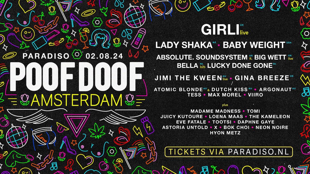 POOF DOOF Amsterdam @ Paradiso: Pride Edition