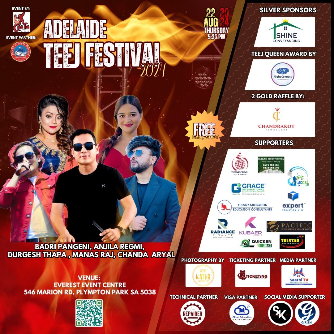 Teej Festival 2024, Everest Restaurant & Event Center, Adelaide, 22