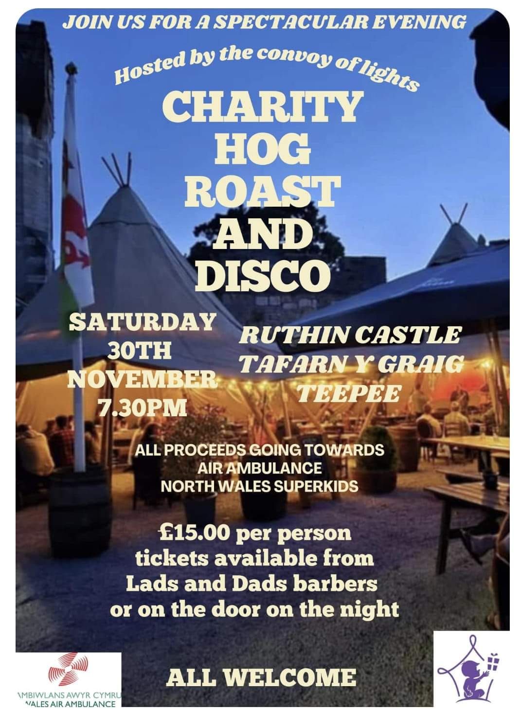 Convoy of Lights Charity Hog Roast and Disco