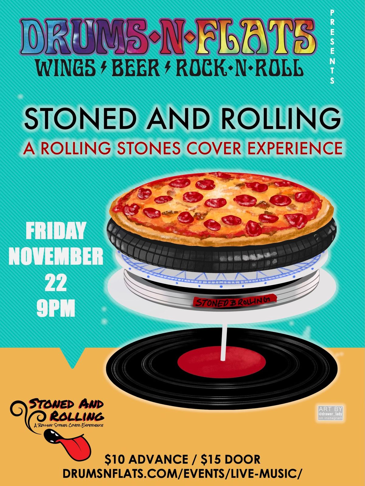 Stoned and Rolling, A Rolling Stones Cover Experience Live at Drums N Flats