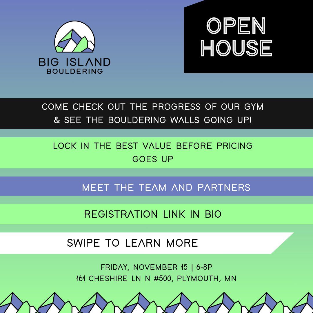 Big Island Bouldering Open House