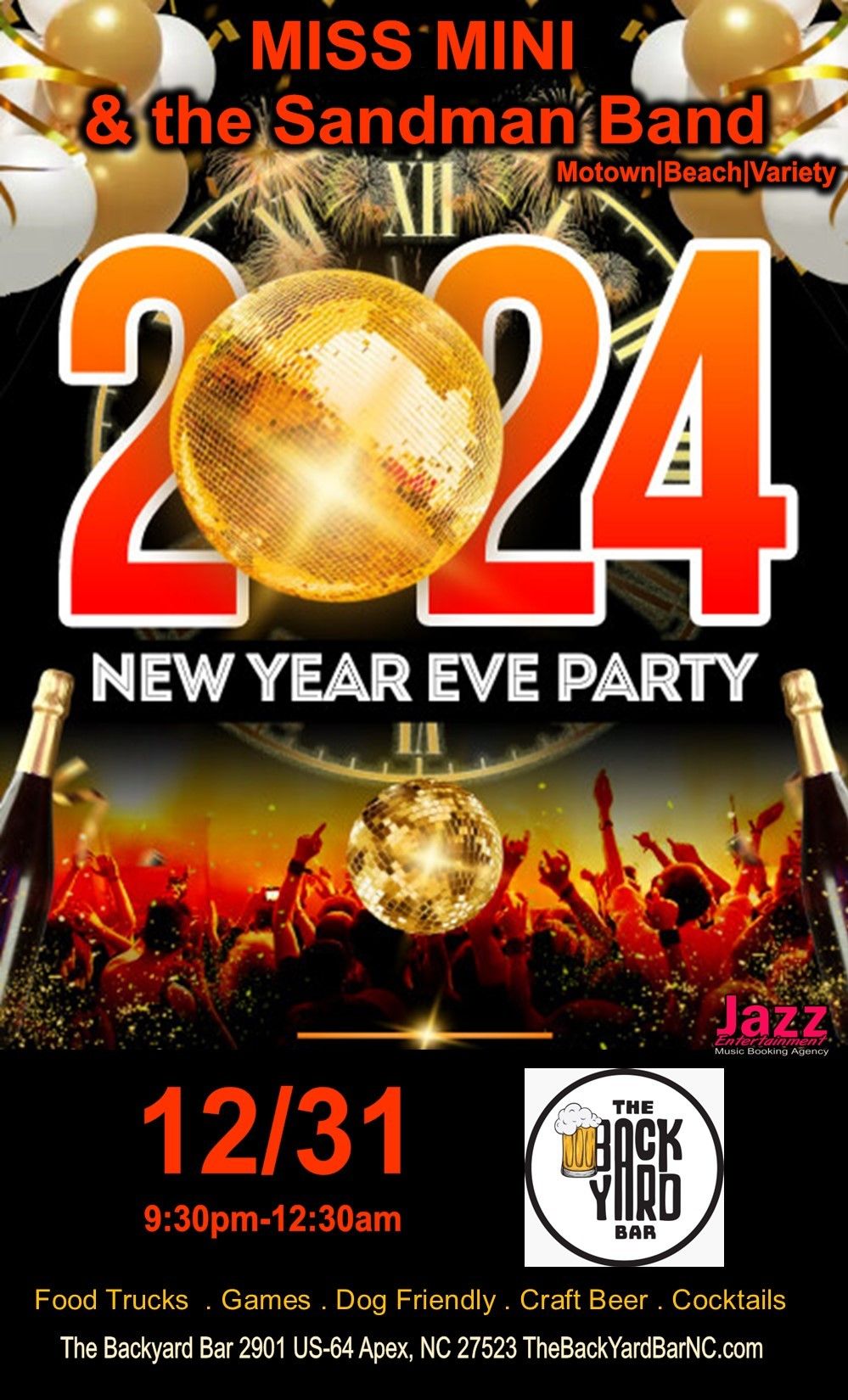 New Years Eve Party with Miss Mini and the Sandman Band