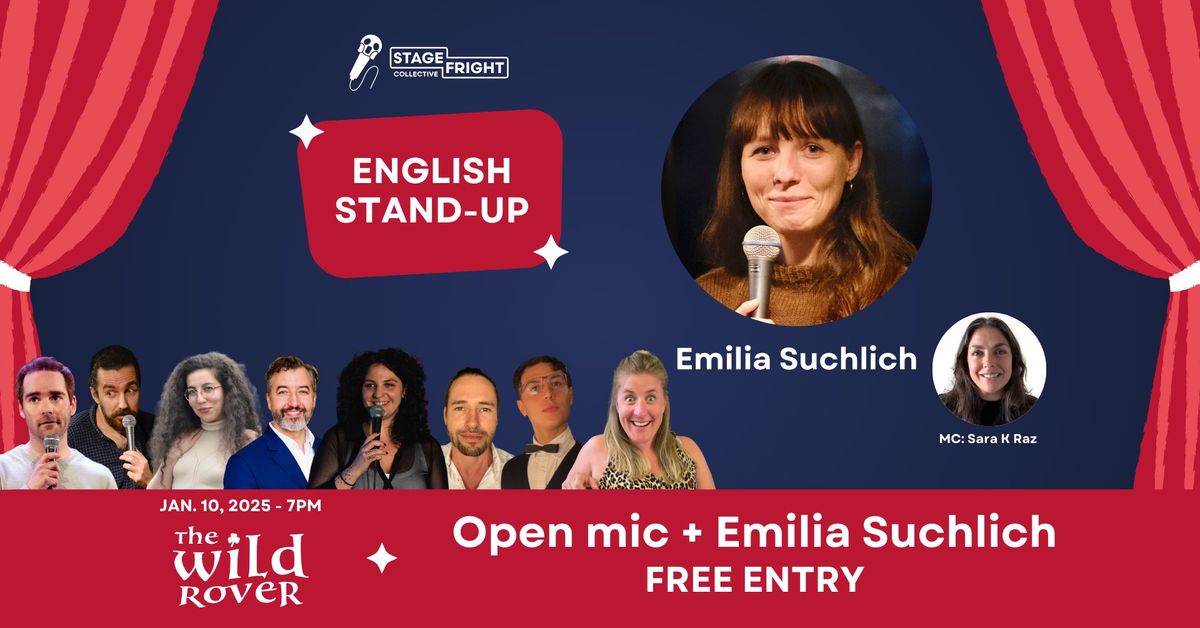 FREE English Stand-Up: Open Mic + Emilia Suchlich @ The Wild Rover