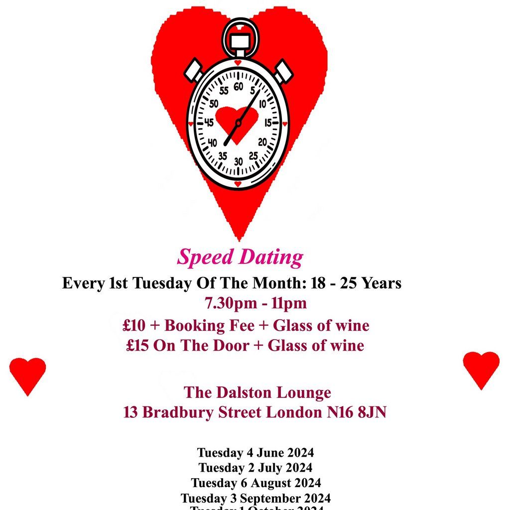 Speed Dating. 18 - 25 years. Tuesdays