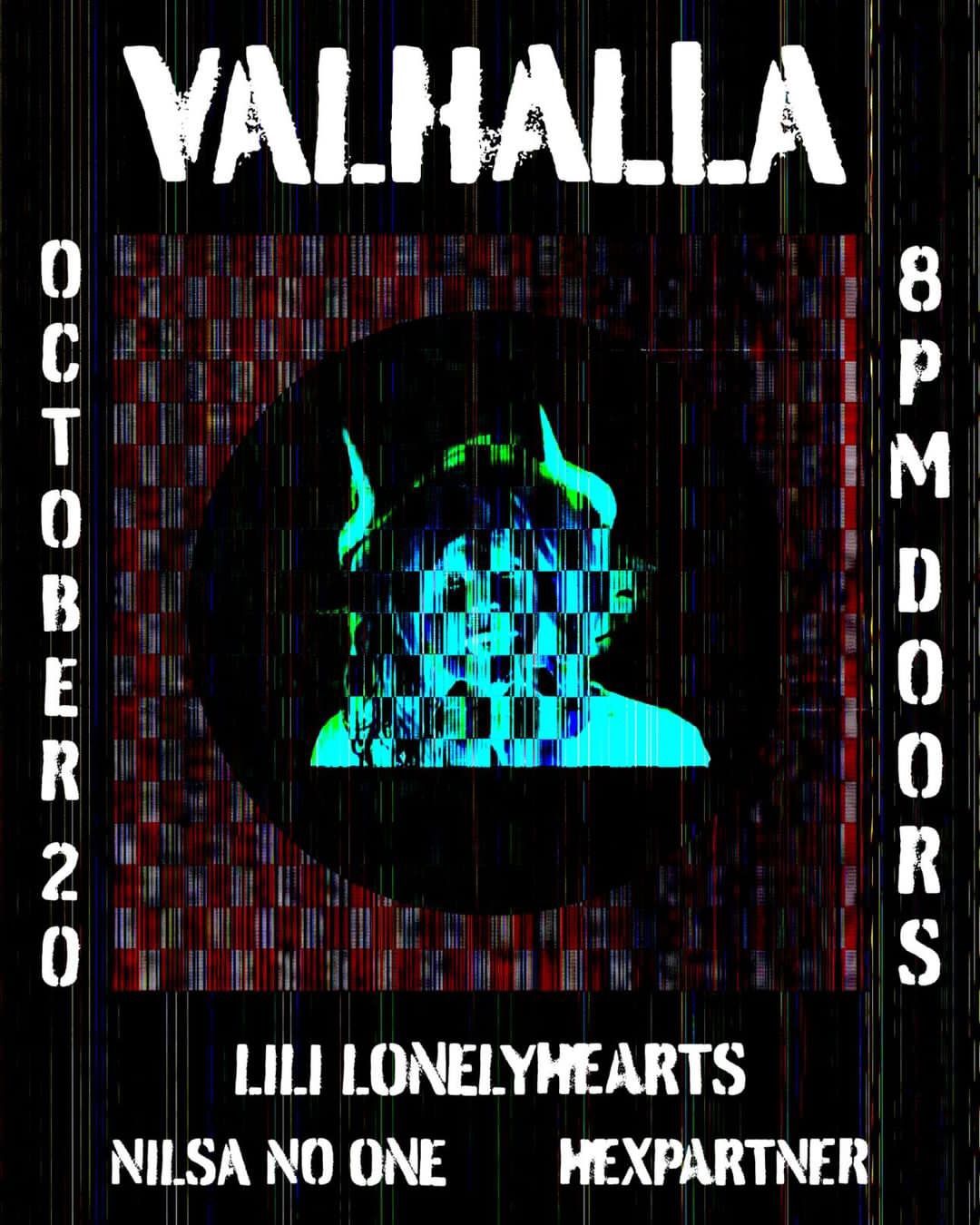 Sunday October 20th Hexpartner, Lili Lonelyhearts, Nilsa No One