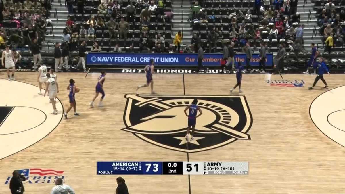 Army Black Knights at American University Eagles Basketball at Bender Arena