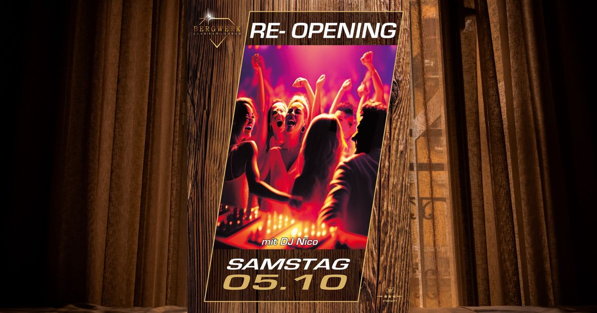 Gro\u00dfes RE-OPENING mit DJ N\u00efco - Mainstream & Club Music im Club Bergwerk Potsdam