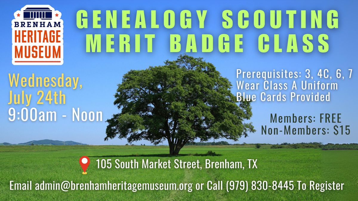 Genealogy Scouting Merit Badge Class
