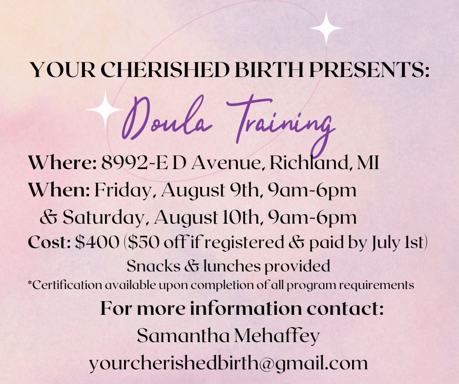 Your Cherished Birth Doula Training