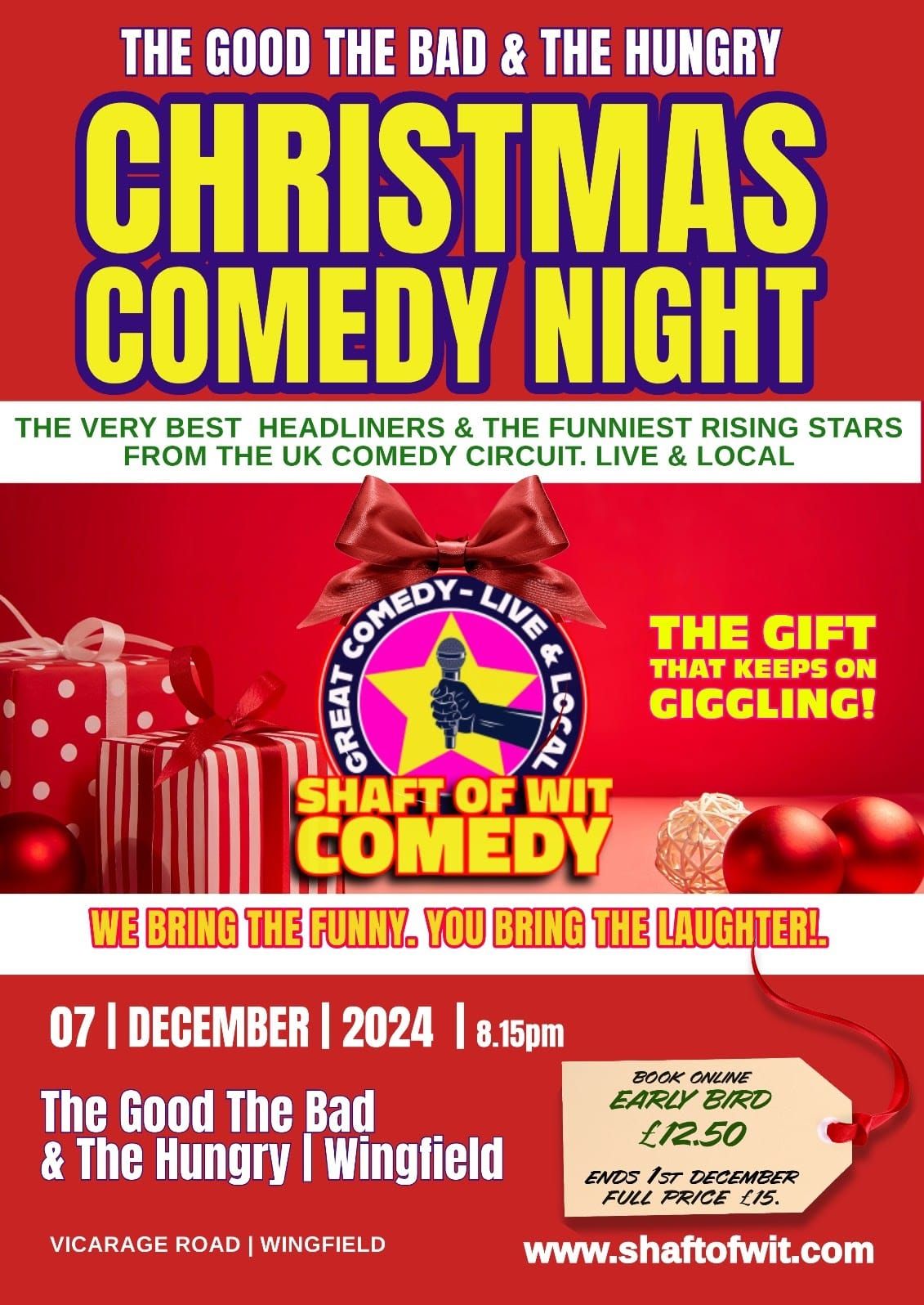 Shaft Of Wit - Christmas Comedy Night - Wingfield