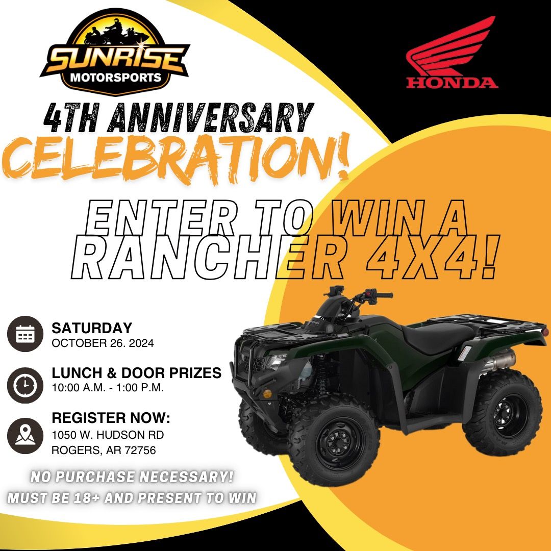 4TH Anniversary ATV GIVEAWAY