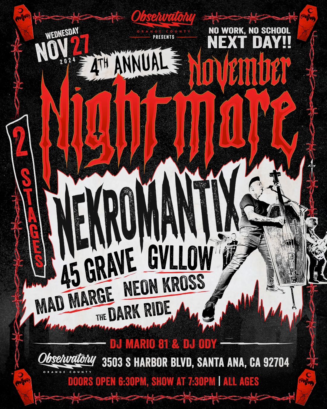 Nekromantix's 4th Annual November Nightmare