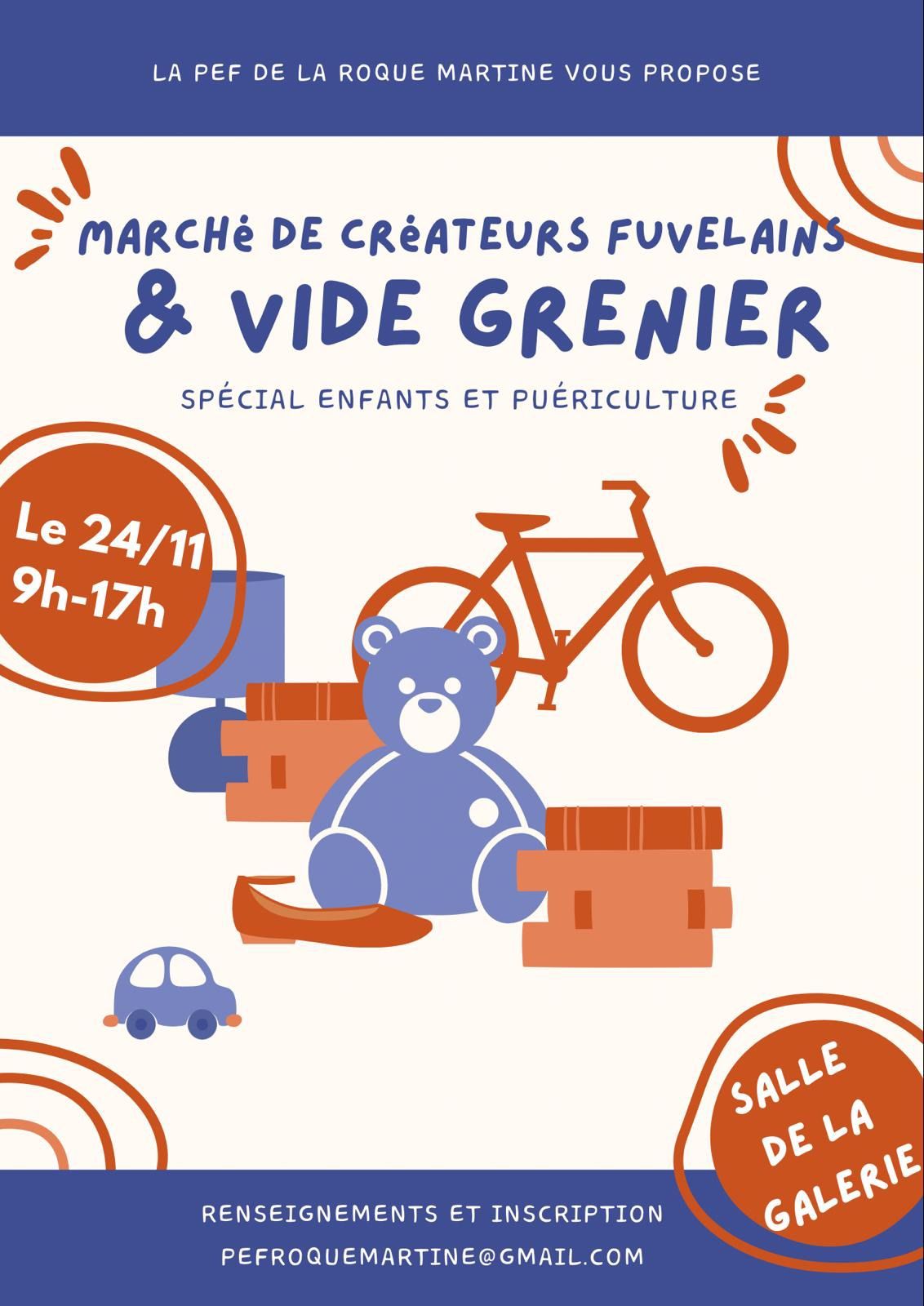 March\u00e9 des cr\u00e9ateurs & vide grenier sp\u00e9cial enfants 