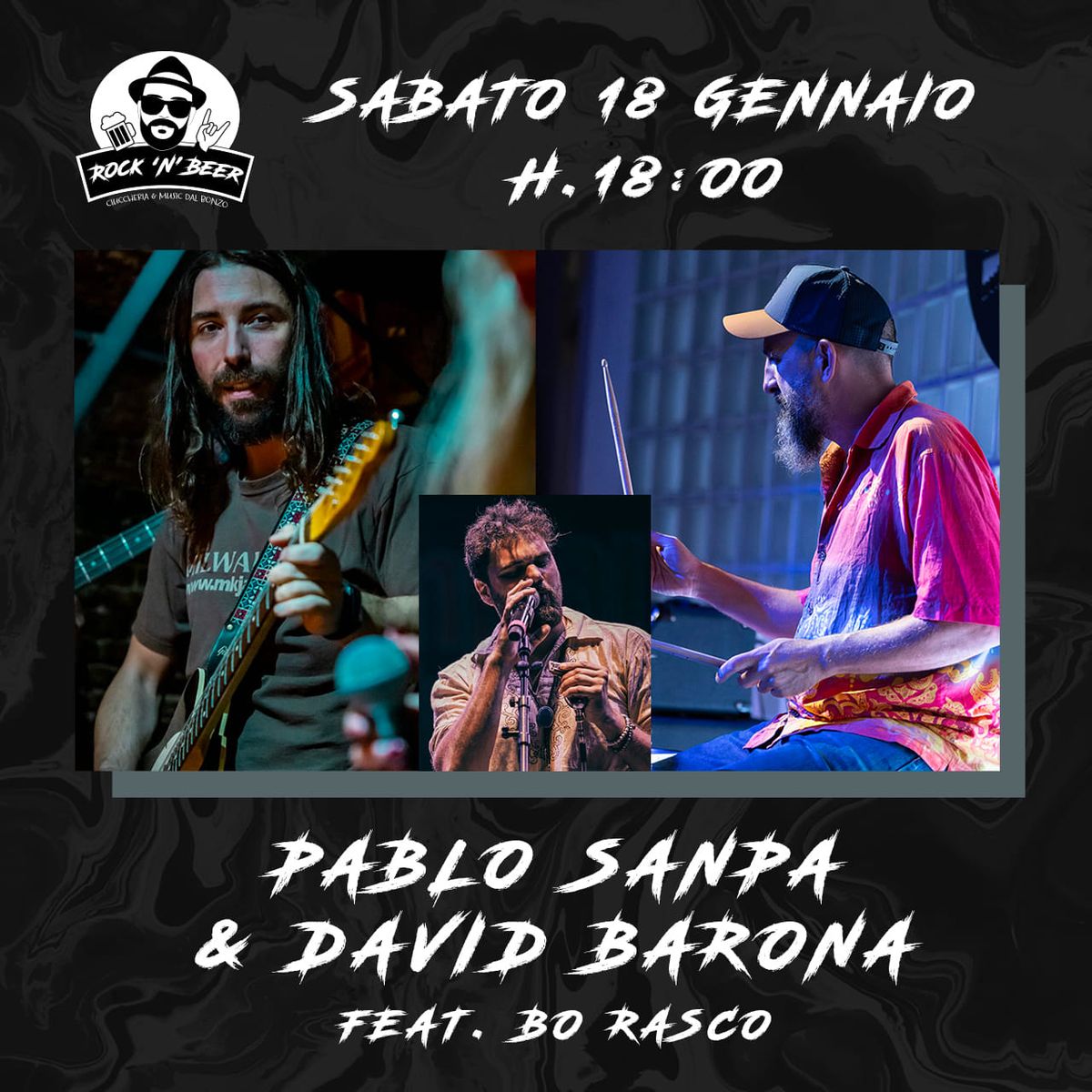 Pablo Sanpa & David Barona feat. Bo Rasco live @ Rock'n'Beer