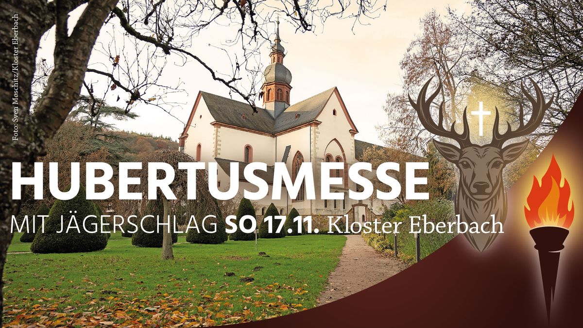 Hubertusmesse mit feierlichem J\u00e4gerschlag im Kloster Eberbach