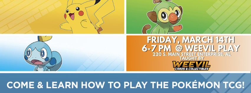 Learn to Play The Pokemon TCG @ Weevil Play (Taught by Weevil Cards & Collectibles)