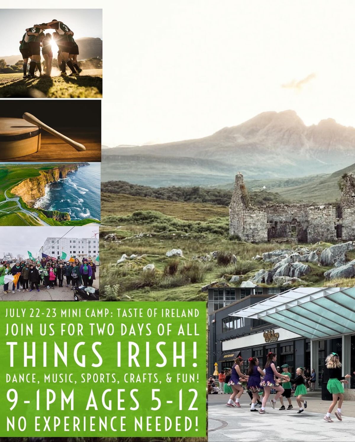 July 22-23 A Taste of Ireland Mini Camp