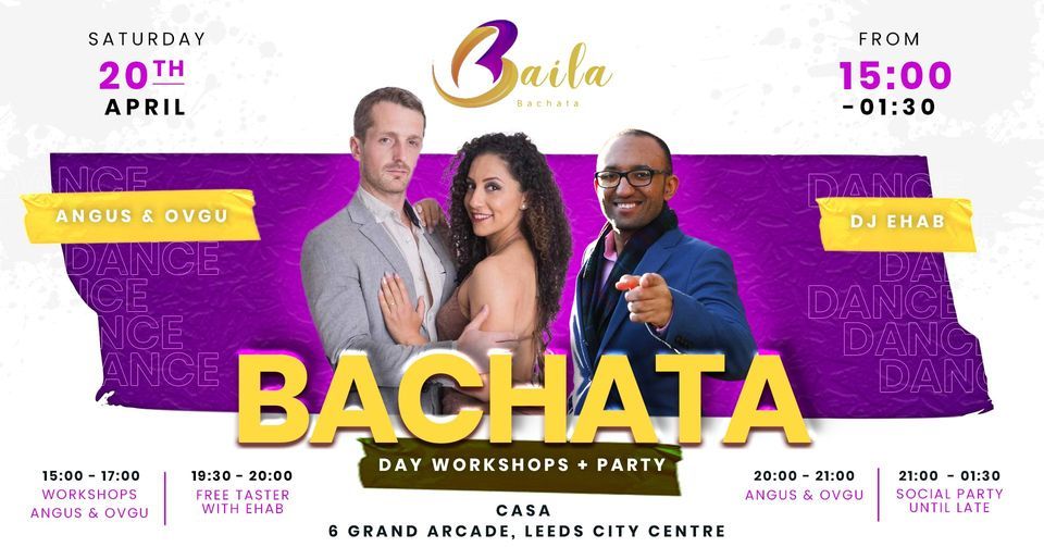 Baila Bachata Day Workshops & Party | Angus & Ovgu | Ehab