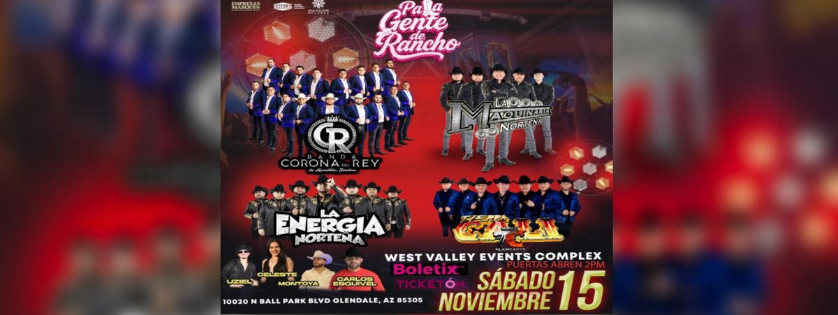 BANDA CORONA DEL REY, LA MAQUINARIA NORTE\u00d1A & MAS