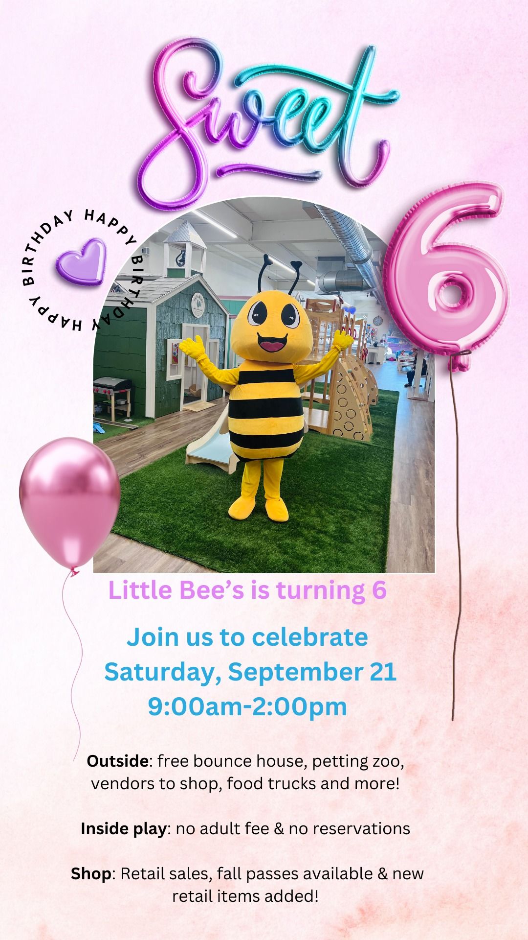 September Bee's Birthday Half Day open play