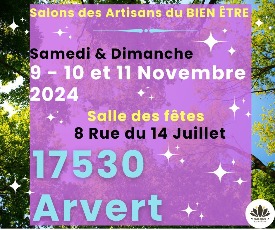 SALON des Artisans du BIEN \u00caTRE -9-10-11 NOV - ARVERT 17530