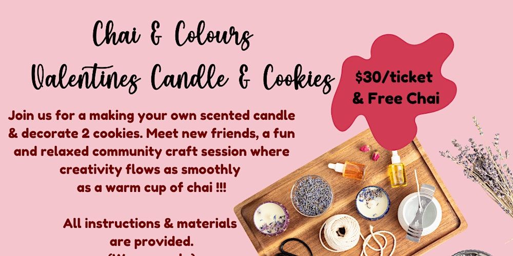 Chai & Colours -  Valentines Candle & Cookie decoration