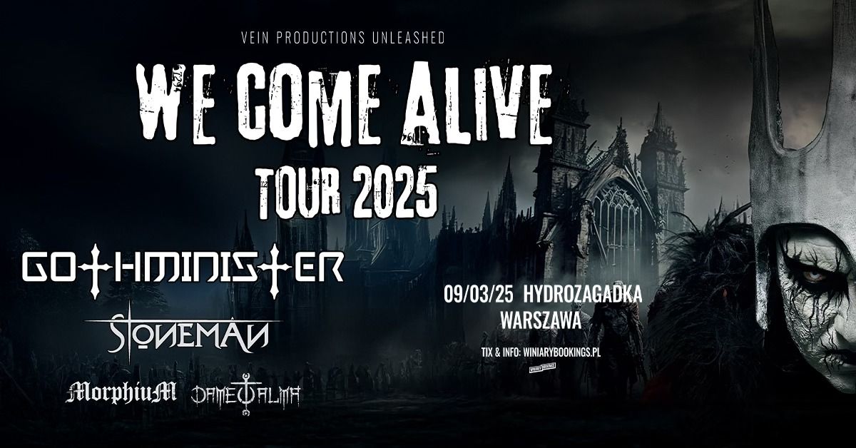 GOTHMINISTER + Stoneman, MorphiuM, Dame Tu Alma \/ 9.03.25 \/ Hydrozagadka, Warszawa 