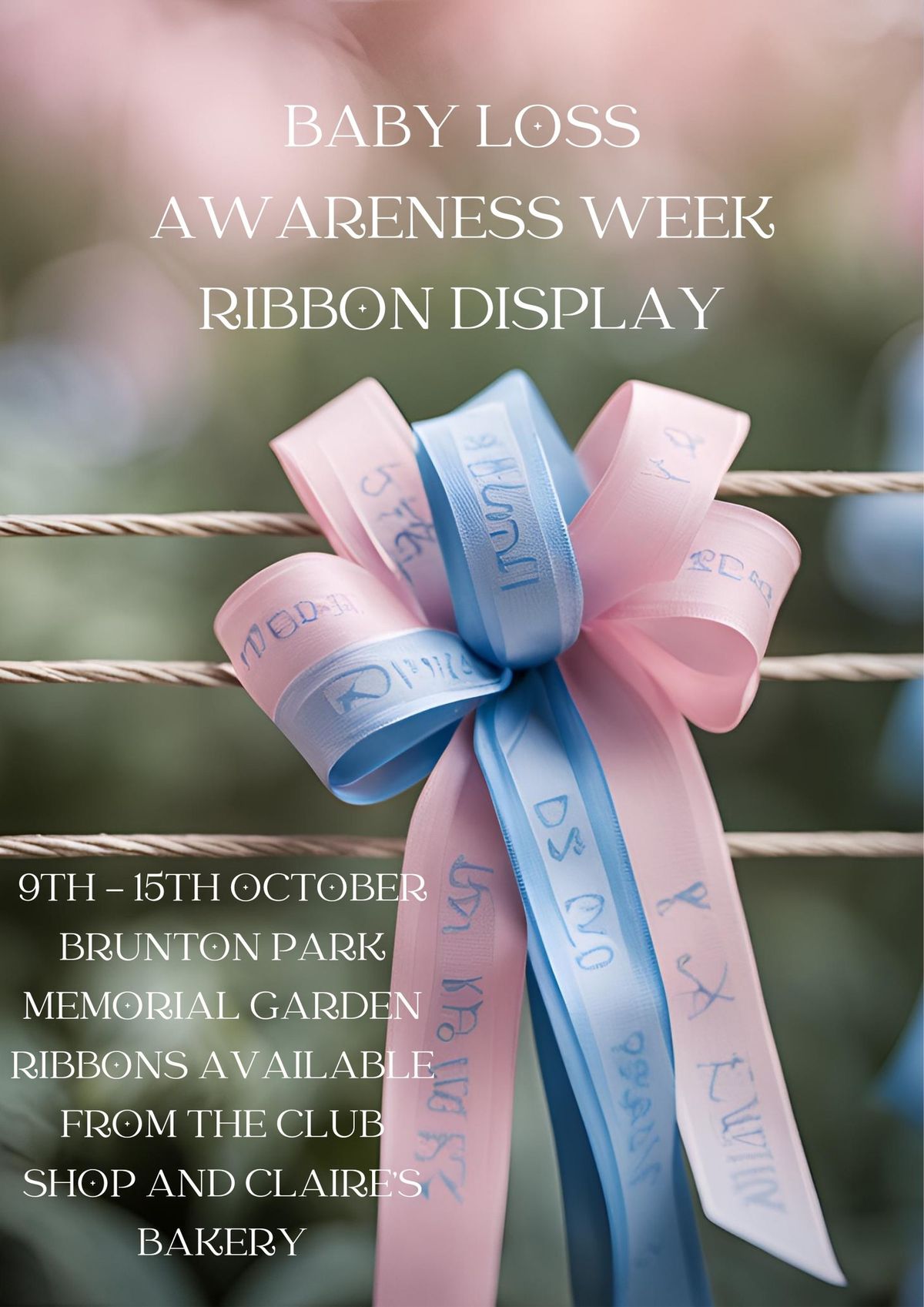 Baby Loss Awareness Week Ribbon Display