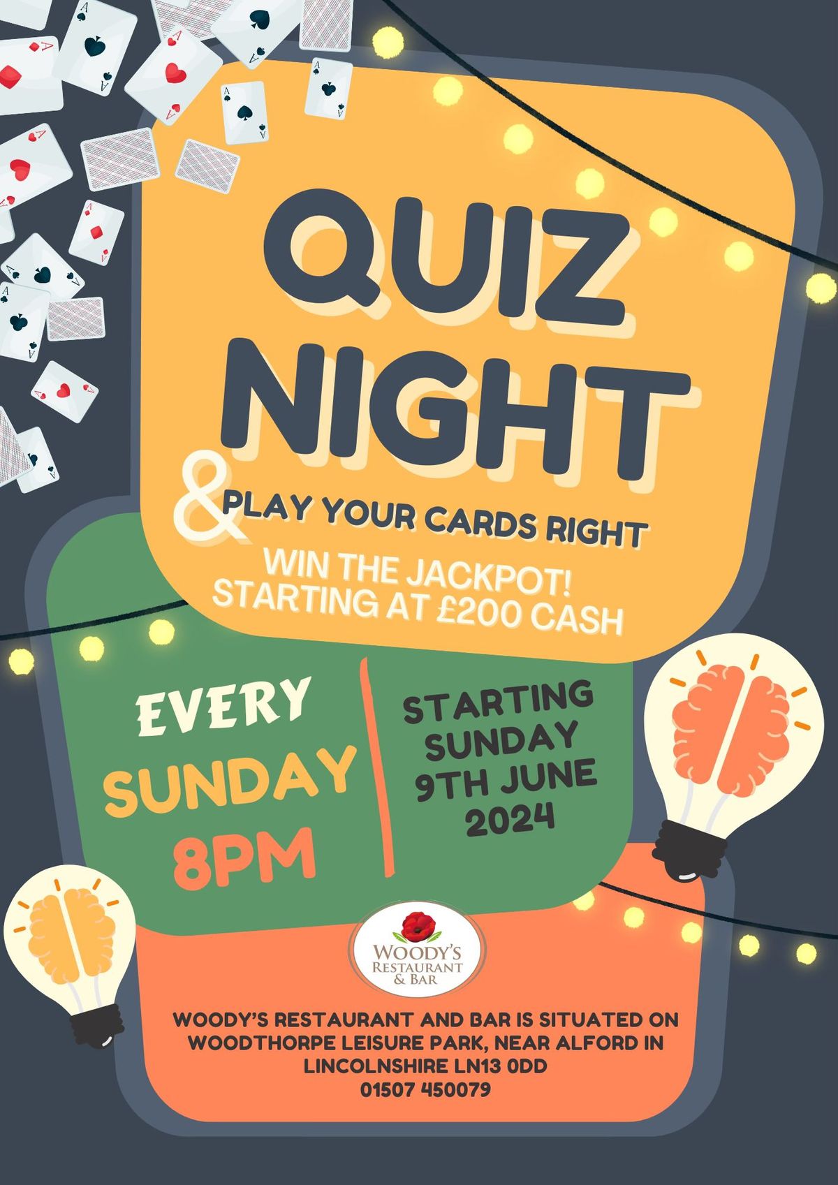 SUNDAY NIGHT QUIZ & Play Your Cards Right