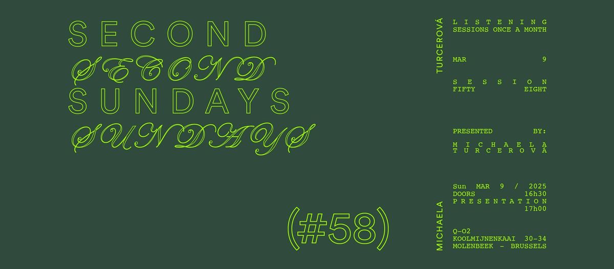 Second Sundays #58: Michaela Turcerov\u00e1