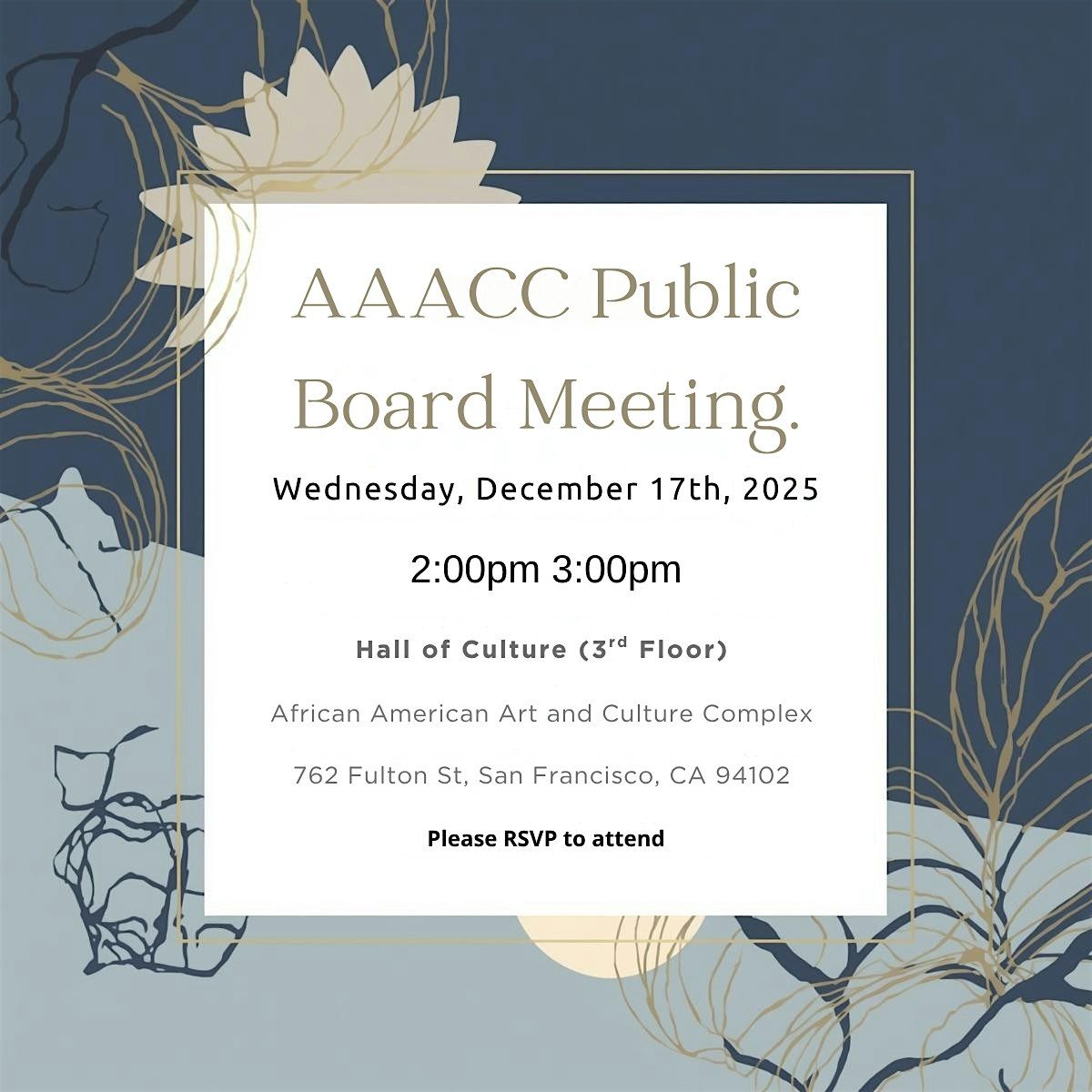 AAACC Public Board Meeting