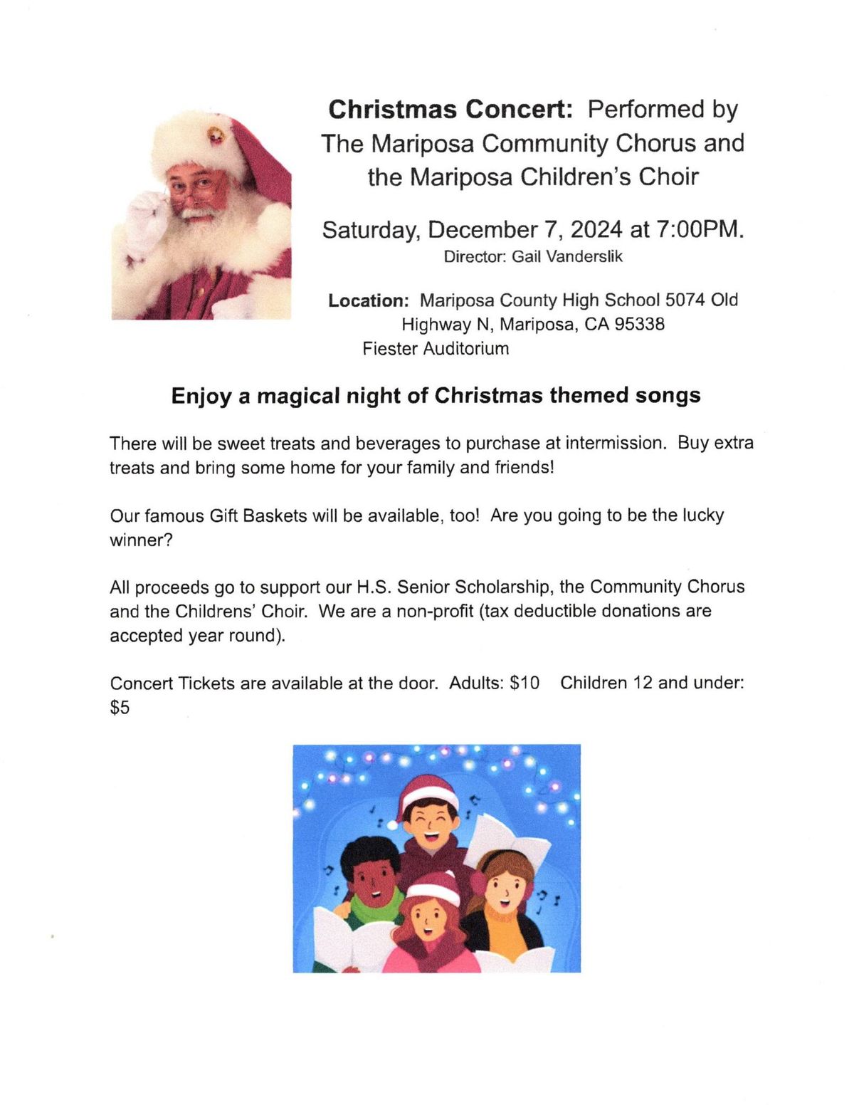 Mariposa Community Chorus and Kids Choir Christmas Concert