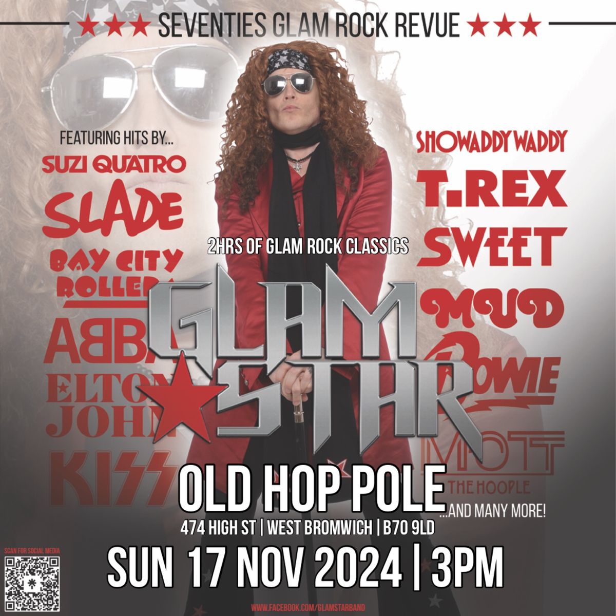 GlamStar Solo Show live at Old Hop Pole, West Bromwich 