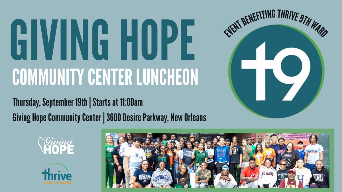 Giving Hope Community Center Luncheon