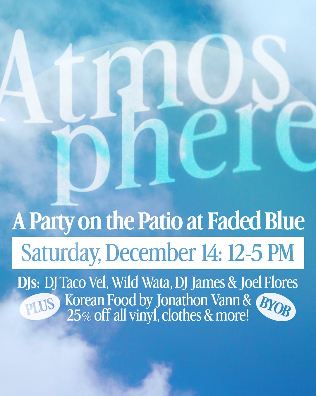 Faded Blue Patio party